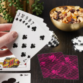 Roze Emo-patroon met cirkels Speelkaarten (Insitu)
