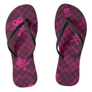 Roze Emo-patroon met cirkels Teenslippers