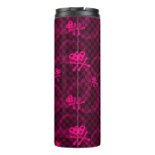 Roze Emo-patroon met cirkels Thermosbeker (Achterkant)