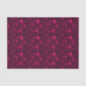 Roze Emo-patroon met cirkels Tissuepapier (Voorkant)