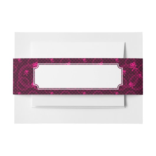Roze Emo-patroon met cirkels Uitnodigingen Wikkel (Voorkant Voorbeeld)