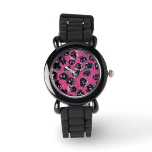 Roze emo scull Accessoires Sieraden Horloges