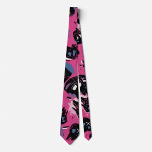 Roze emo scull Accessoires Suit Accessoieck Stropd Stropdas