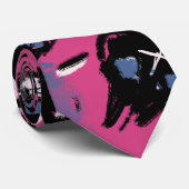 Roze emo scull Accessoires Suit Accessoieck Stropd Stropdas (Opgerold)