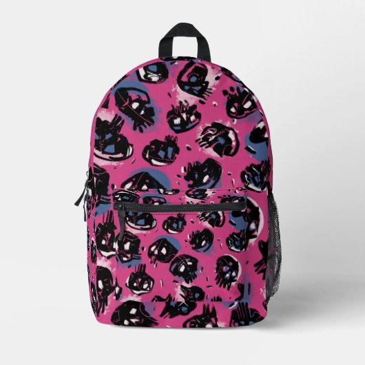 Roze emo scull Accessoires Tassen Wallets Rugzakke (Voorkant)