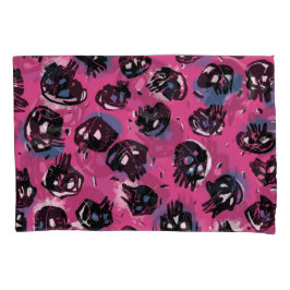 Roze emo scull Huis & Living Beddengoed Kussenslop Kussensloop