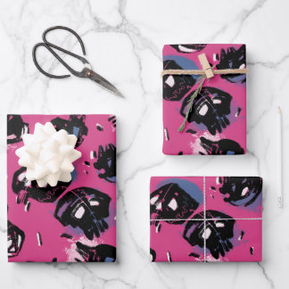 Roze emo scull Kantoor & School Promotionele Inpakpapier Vel