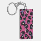 Roze emo scull Kantoor & School Promotionele Sleutelhanger (Voorkant Links)