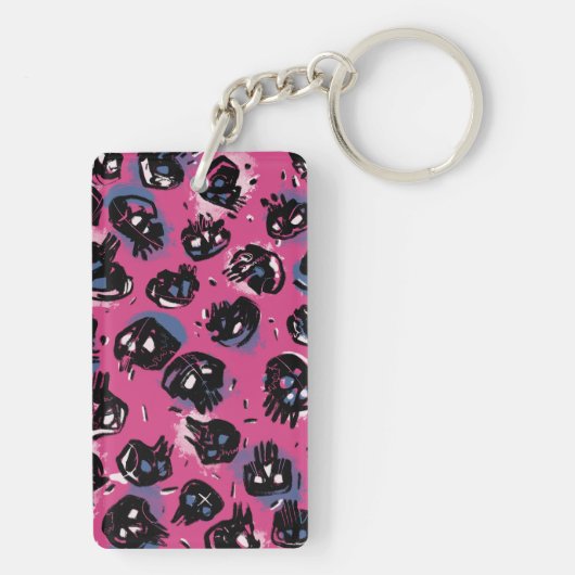 Roze emo scull Kantoor & School Promotionele Sleutelhanger (achterkant)