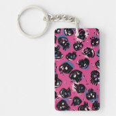 Roze emo scull Kantoor & School Promotionele Sleutelhanger (Voorkant)