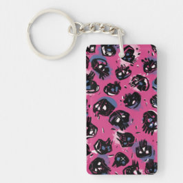 Roze emo scull Kantoor & School Promotionele Sleutelhanger