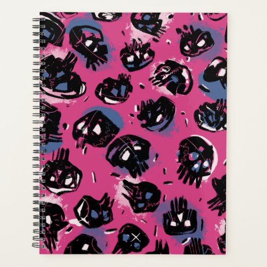 Roze emo scull Kantoor & School Supplies Kalenders Planner (Voorkant)