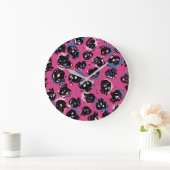 Roze emo scull Wall Art & Decor Klokken (Huis)