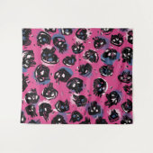 Roze emo scull Wandkunst & Decor Tapestries Wandkleed (Voorkant (horizontaal))