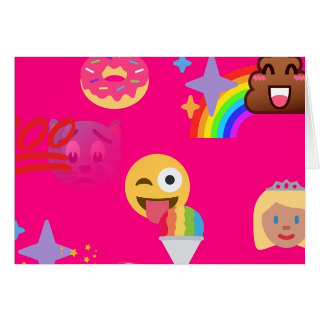 roze emoji (Voorkant Horizontaal)