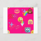 roze emoji briefkaart (Voorkant)