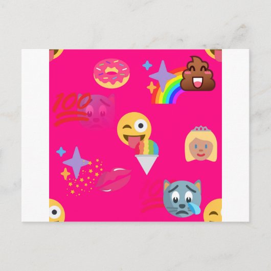 roze emoji briefkaart (Voorkant)