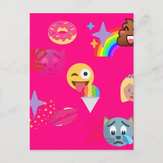 roze emoji briefkaart (Voorkant)