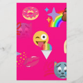 roze emoji briefpapier (Voorkant)