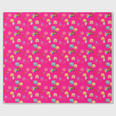 roze emoji cadeaupapier (Vlak)