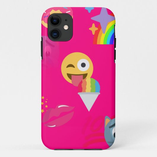 roze emoji Case-Mate iPhone case (Achterkant)