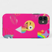 roze emoji Case-Mate iPhone case (Achterkant (horizontaal))