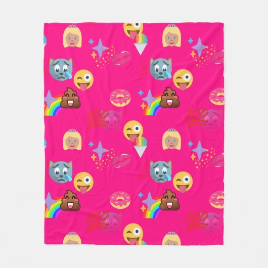roze emoji deken (Voorkant)