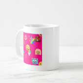 roze emoji koffiemok (Voorkant links)