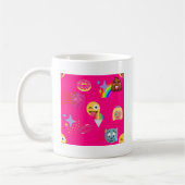 roze emoji koffiemok (Links)