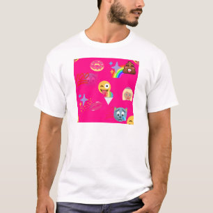 roze emoji t-shirt