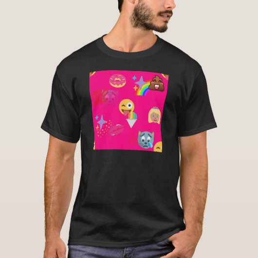 roze emoji t-shirt (Voorkant)