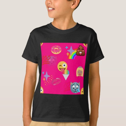 roze emoji t-shirt (Voorkant)
