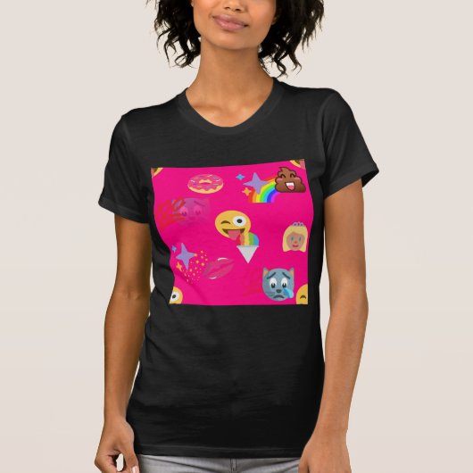 roze emoji t-shirt (Voorkant)
