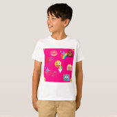 roze emoji t-shirt (Voorkant volledig)