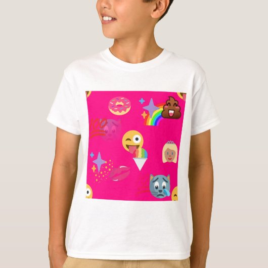 roze emoji t-shirt (Voorkant)
