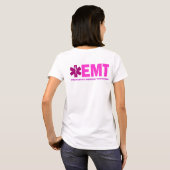 Roze EMT Vrouwenkreeft T-shirt (Achterkant volledig)