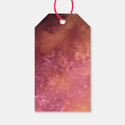 Roze en Amber Wolk Effect  Cadeaulabel (Voorkant)