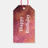 Roze en Amber Wolk Effect  Cadeaulabel (Achterkant)