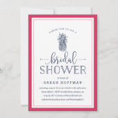 Roze en ananas ananas Bridal Shower Kaart (Voorkant)