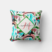 Roze en aqua abstract gepersonaliseerd