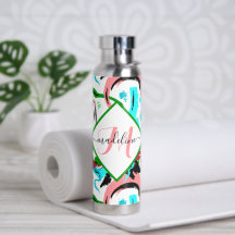 Roze en aqua abstract persoonlijk