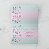 Roze en Aqua bedankkaart met foto (Binnen)