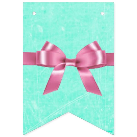 Roze en Aqua & Blauwgroen aanvalbanner Vlaggetjes (Eerste vlag)