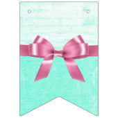 Roze en Aqua & Blauwgroen aanvalbanner Vlaggetjes (Derde vlag)