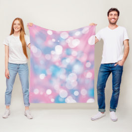 Roze en Aqua Bokeh feestverlichting Fleece Deken