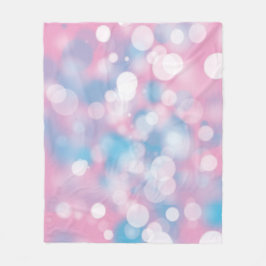 Roze en Aqua Bokeh feestverlichting Fleece Deken