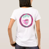 Roze en Aqua Coffee-Mok, los-passend T-shirt (Achterkant)