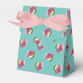 Roze en aqua cupcakes patroon bedankdoosjes (Voorkant Zijde)