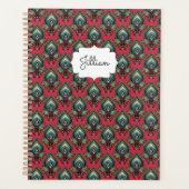 Roze en Aqua Fancy Pattern Boho Name Planner (Voorkant)