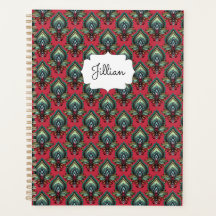 Roze en Aqua Fancy Pattern Boho Name Planner